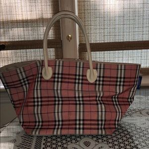 Burberry blue label nylon totes bag